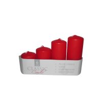 Gyertya lépcsős adventi piros