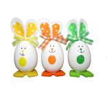 Húsvéti nyuszi tojás masnival 3 db/csomag 10 cm 
