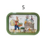 Húsvéti fémtálca többféle 34 cm X 23 cm