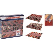 Klasszikus társasjáték 3 in 1,  sakk+dáma+backgammon