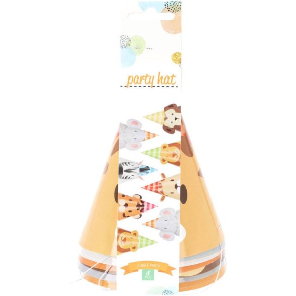 Gyerek party kalap állatokkal 8 db/csomag