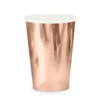 Papírpohár rose gold színű 2,2 dl,  6 db/csomag