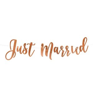 Just Married füzér rose gold felirat