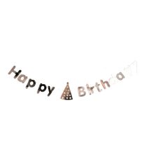 Happy birthday, ezüst, banner 2,5 m