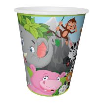 Papír pohár, safari mintás 2,2 dl,  8 db/csomag
