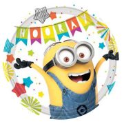 Papír tányér Minion mintás 23 cm, 8 db/csomag