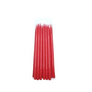 Gyertya szálas rövid ceruza piros, 20 cm x 1 cm 14 db/csomag