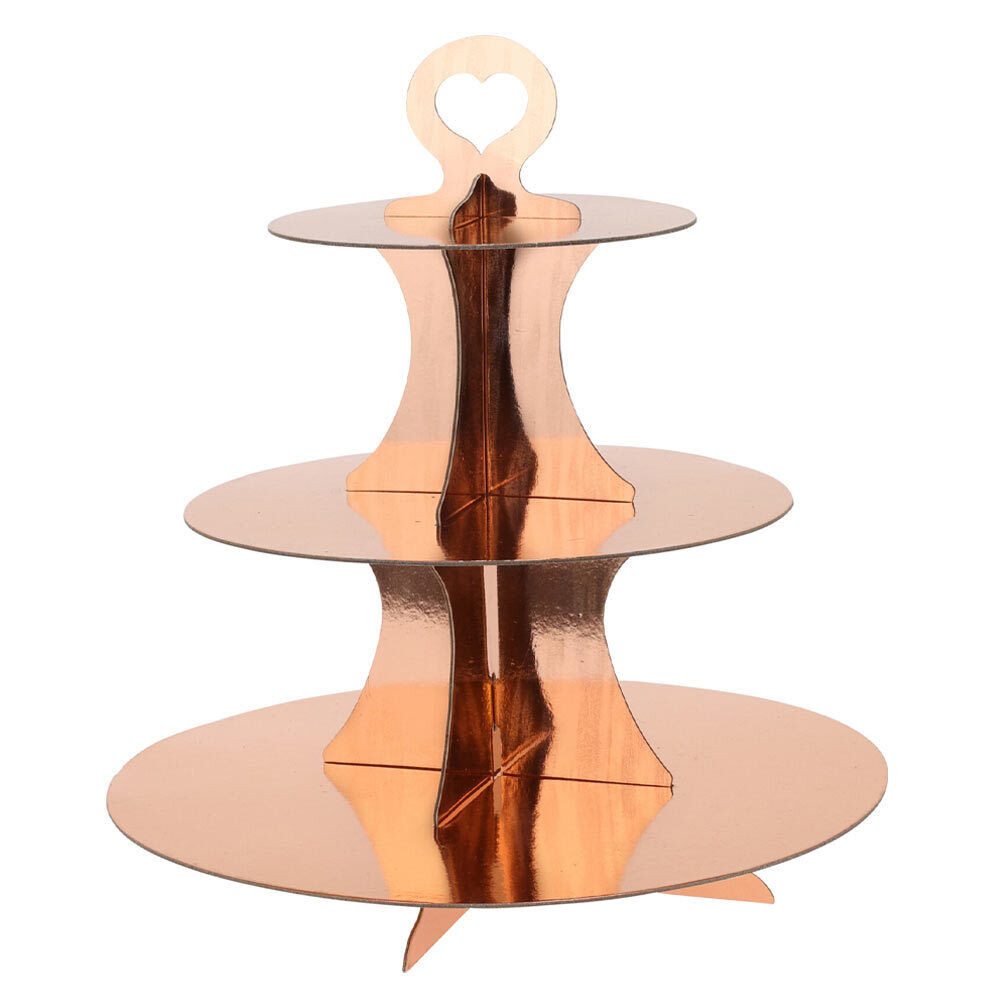 Étel kínáló három részes papír rosegold 32 cm Étel kínáló három részes papír rosegold 32 cm