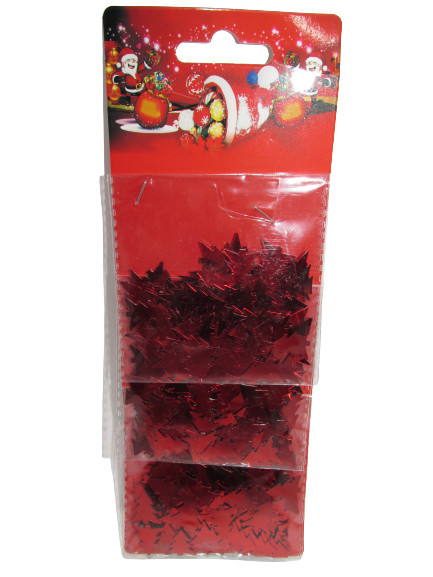 Karácsonyi konfetti piros fenyőfa