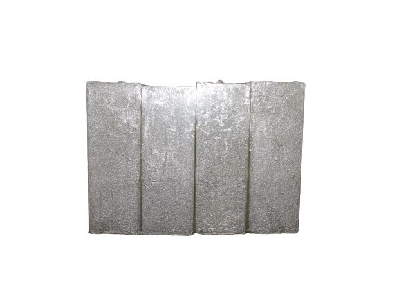 Gyertya rusztikus hasáb ezüst színű metál 10,5x3,5 cm 4db/cs