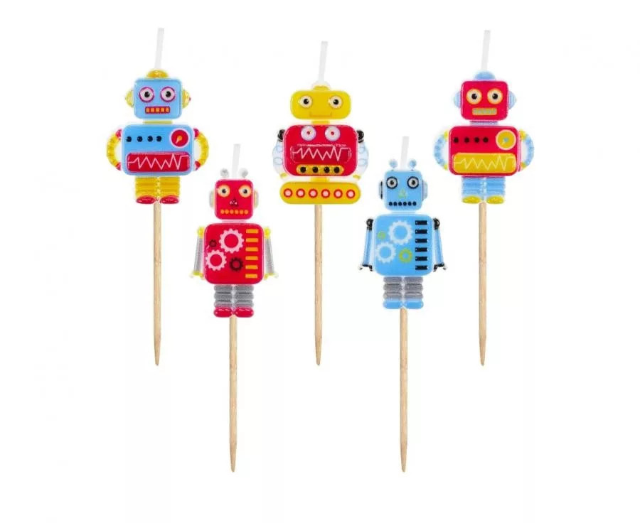 Tortagyertya Robotok 5 db/csomag
