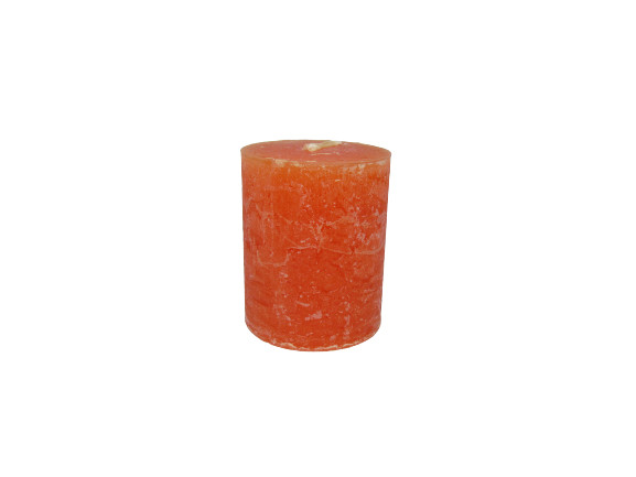 Gyertya rusztikus adventi narancs színű 4 cm X 5 cm, 4db/csomag