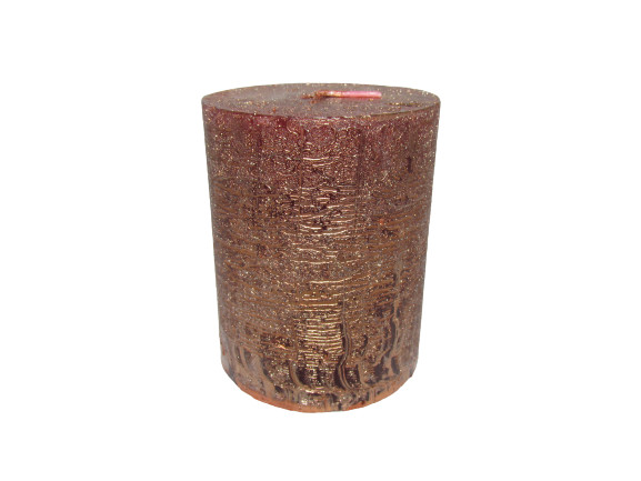 Gyertya rusztikus adventi bronz színű 6 cm X 7 cm, 4db/csomag