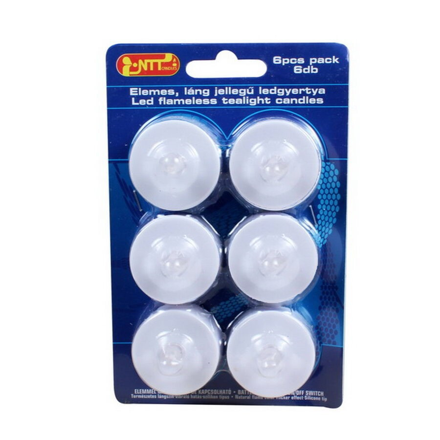 LED gyertya mécses 6-db/csomag fehér fényű