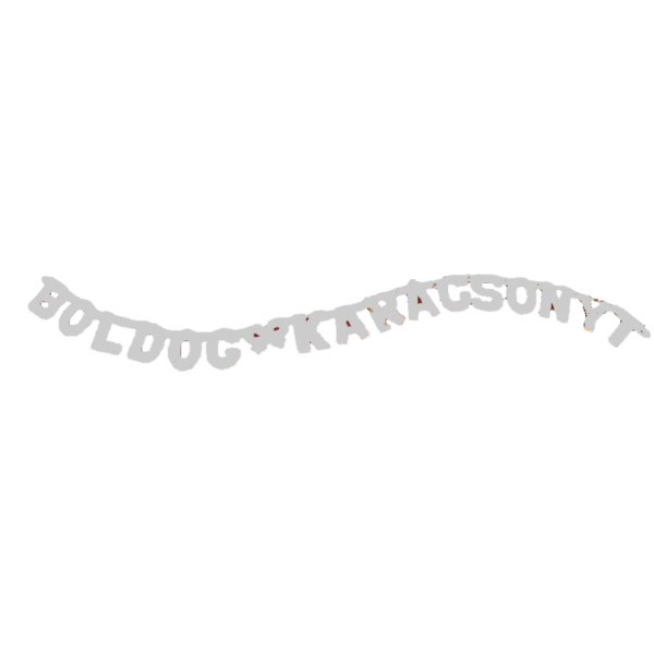 Boldog Karácsonyt feliratos füzér ezüst 170 cm